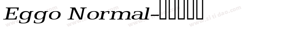 Eggo Normal字体转换